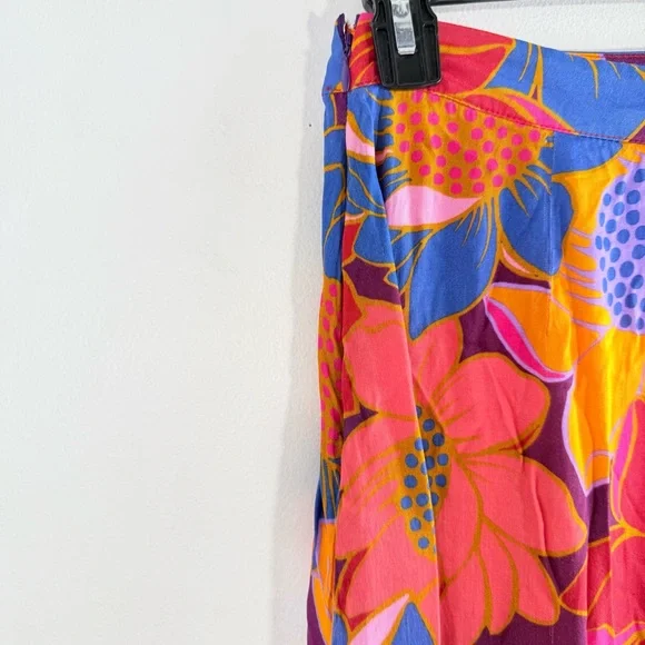 Farm Rio Vibrant Multicolor Sunflower Floral Print Midi Skirt XS - Picture 8 of 13